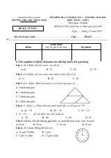 Đề thi Học kì 1 Toán lớp 2 năm 2025-2026 trường Tiểu học Đồng Thái (Hải Phòng)